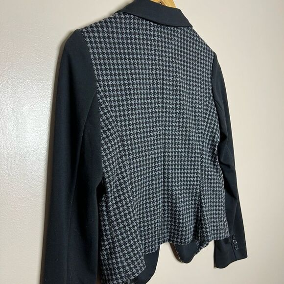 CLEARANCE! Black Laundry Shelli Segal Houndstooth Stretch Blazer Size 8 EUC - Picture 4 of 5